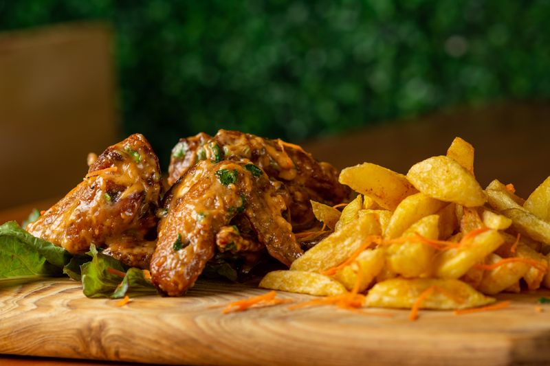 Garlic Parmesan Wings with herb butter